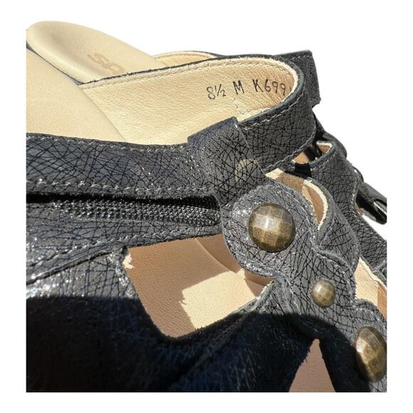 SAS Shoes Ginger Black Sparkly Wedge Slide Sandal Women size 8.5 M - Picture 5 of 6